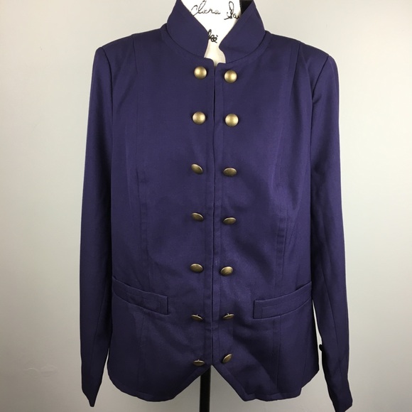 RLZ Purple Jacket Satin Lining w/Brass Buttons 14 - Picture 2 of 9